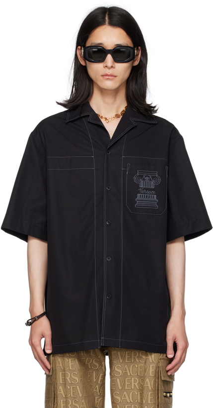 Photo: Versace Black 'La Colonna' Shirt