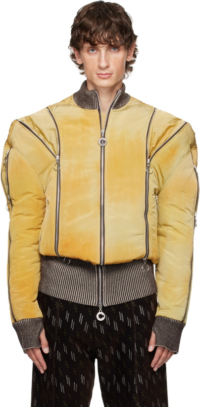 Photo: Charlie Constantinou Yellow Adjustable Fit Bomber Jacket