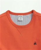 Brooks Brothers Men's Stretch Sueded Cotton Jersey Sweatshirt | Bright Orange