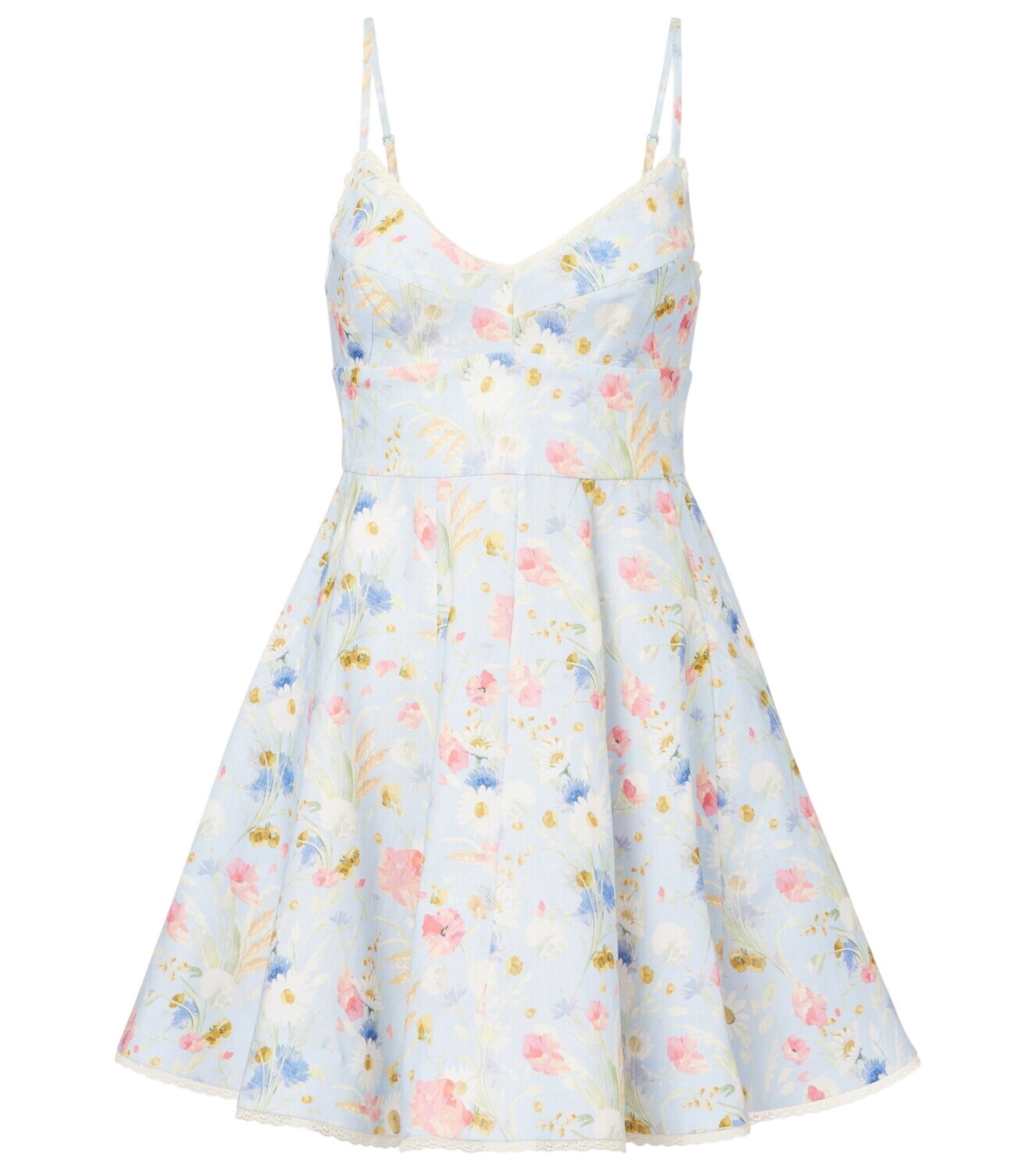 Zimmermann Tranquillity floral linen and silk minidress Zimmermann Tranquillity floral linen and silk minidress