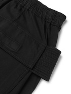 DRKSHDW BY RICK OWENS - Creatch Garment-Dyed Organic Cotton-Jersey Cargo Sweatpants - Black