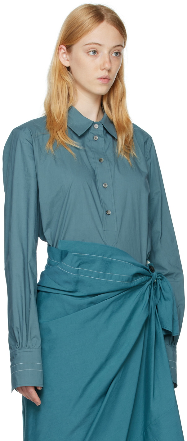 Quira SSENSE Exclusive Blue Cotton Shirt