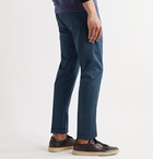 PAUL SMITH - Slim-Fit Stretch Organic Cotton Suit Trousers - Blue