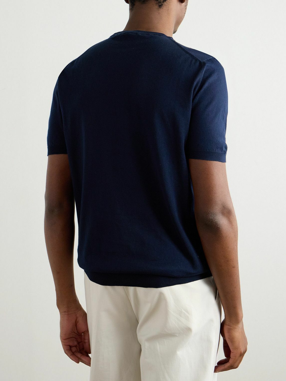 Kiton - Cotton T-Shirt - Blue