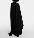 Balenciaga Caped turtleneck jersey gown