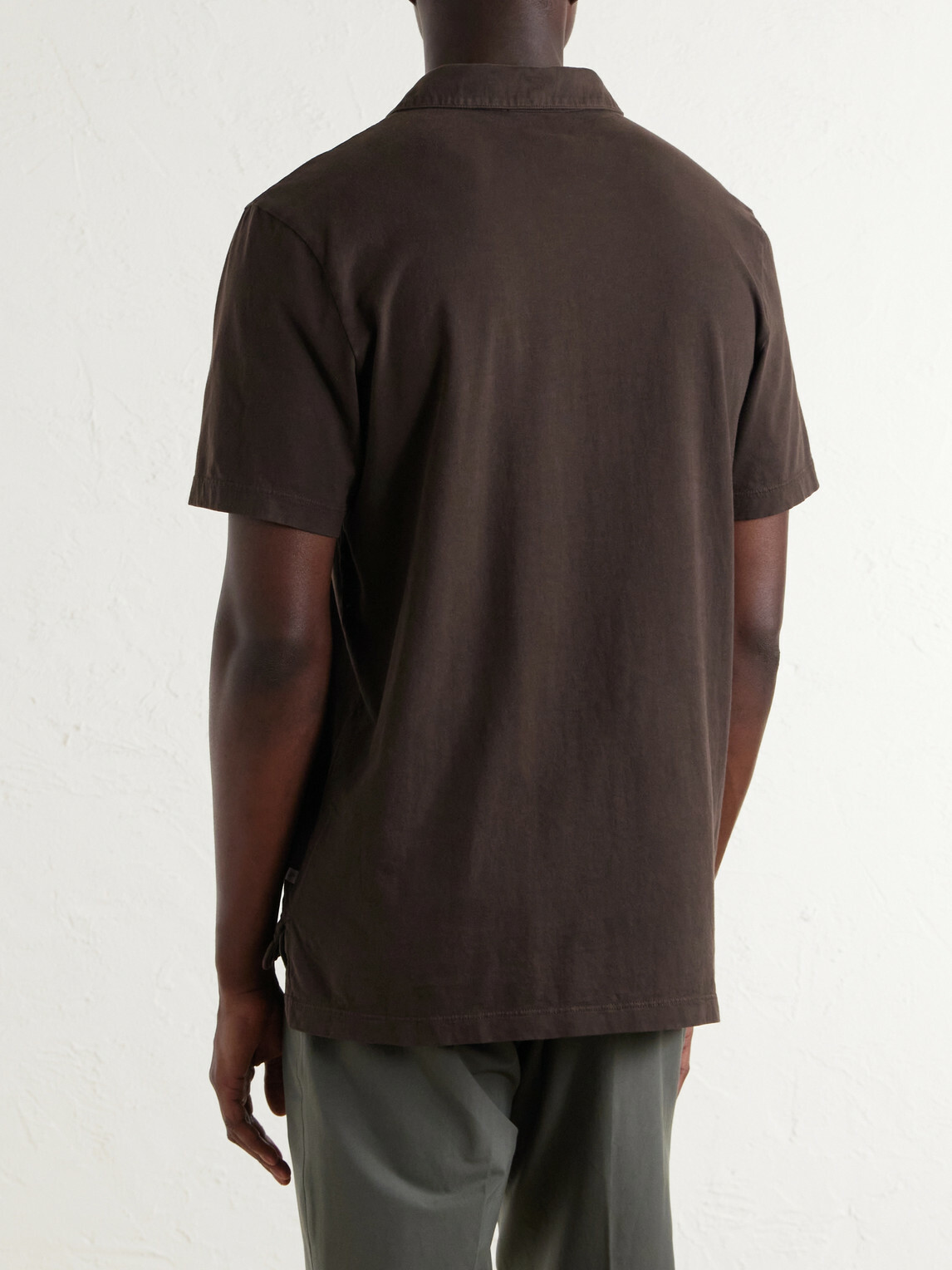 James Perse - Supima Cotton-Jersey Polo Shirt - Brown