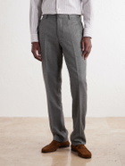 Paul Smith - Brierley Straight-Leg Herringbone Wool and Cashmere-Blend Suit Trousers - Gray