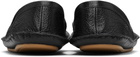 The Row Black Vasko Slip On Loafers