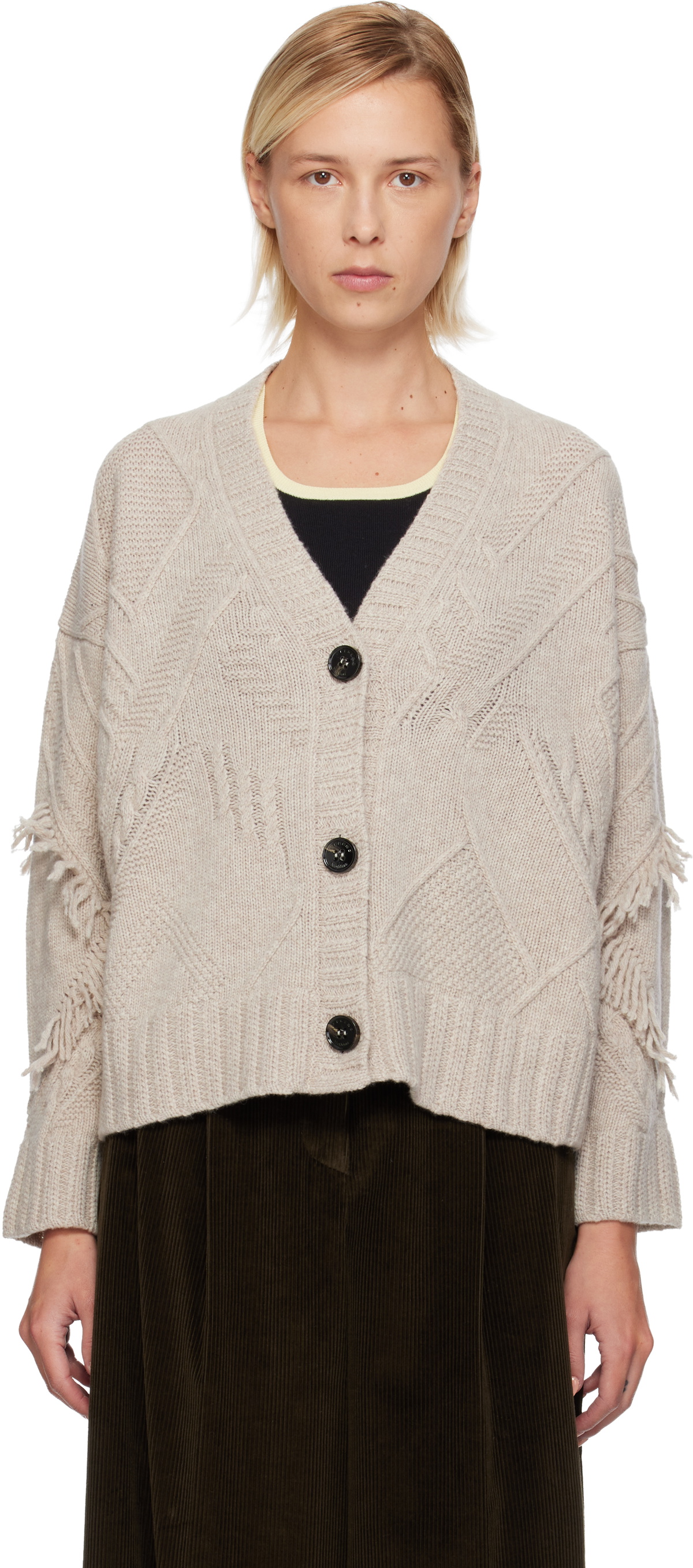 Weekend Max Mara Beige Stallo Cardigan