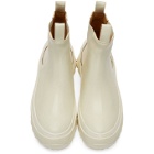 Jil Sander Off-White Rubber Sole Chelsea Boots