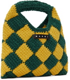 Marni Kids Yellow & Green Diamond Crochet Bag