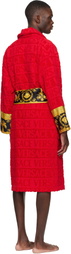 Versace Red 'I Heart Baroque' Bathrobe