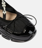 Simone Rocha Low Trek faux pearl-embellished shoes