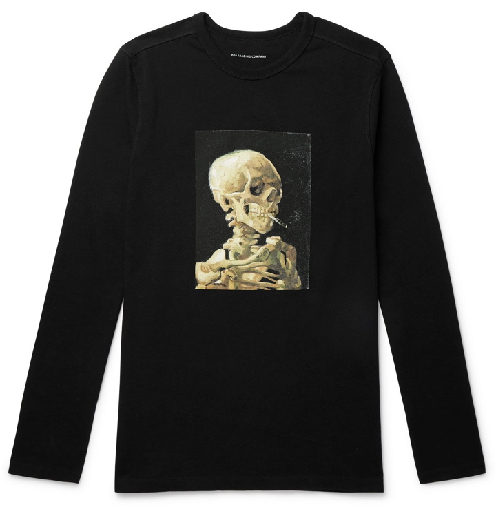 Photo: Pop Trading Company - Van Gogh Printed Cotton-Jersey T-Shirt - Black