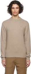 AMI Alexandre Mattiussi Taupe Ami de Cœur Cashmere Sweater