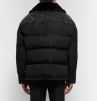 Maison Margiela - Faux Shearling and PU-Trimmed Quilted Canvas Jacket - Men - Black