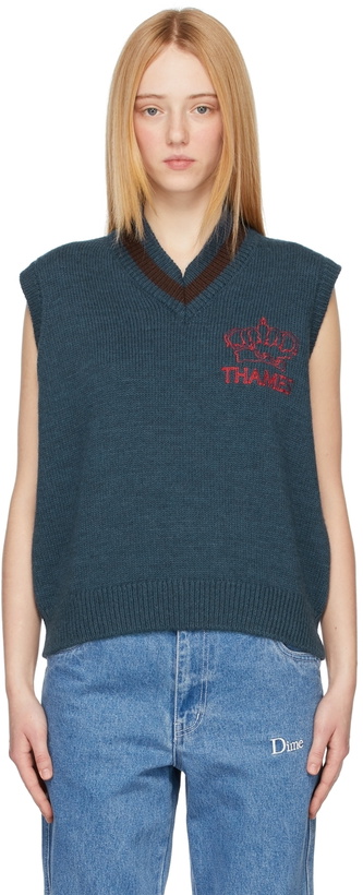 Photo: Thames MMXX Navy Knit Logo Vest
