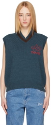 Thames MMXX Navy Knit Logo Vest
