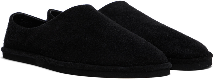 AURALEE Black Suede Slippers