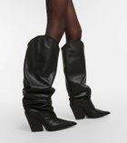 Alexandre Vauthier Faux leather knee-high boots
