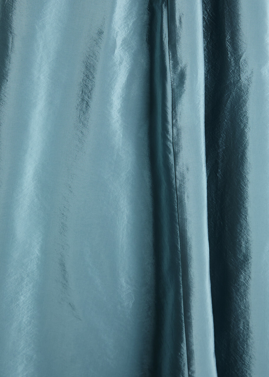 BY Malene Birger Isoldas Satin Maxi Skirt Light Blue