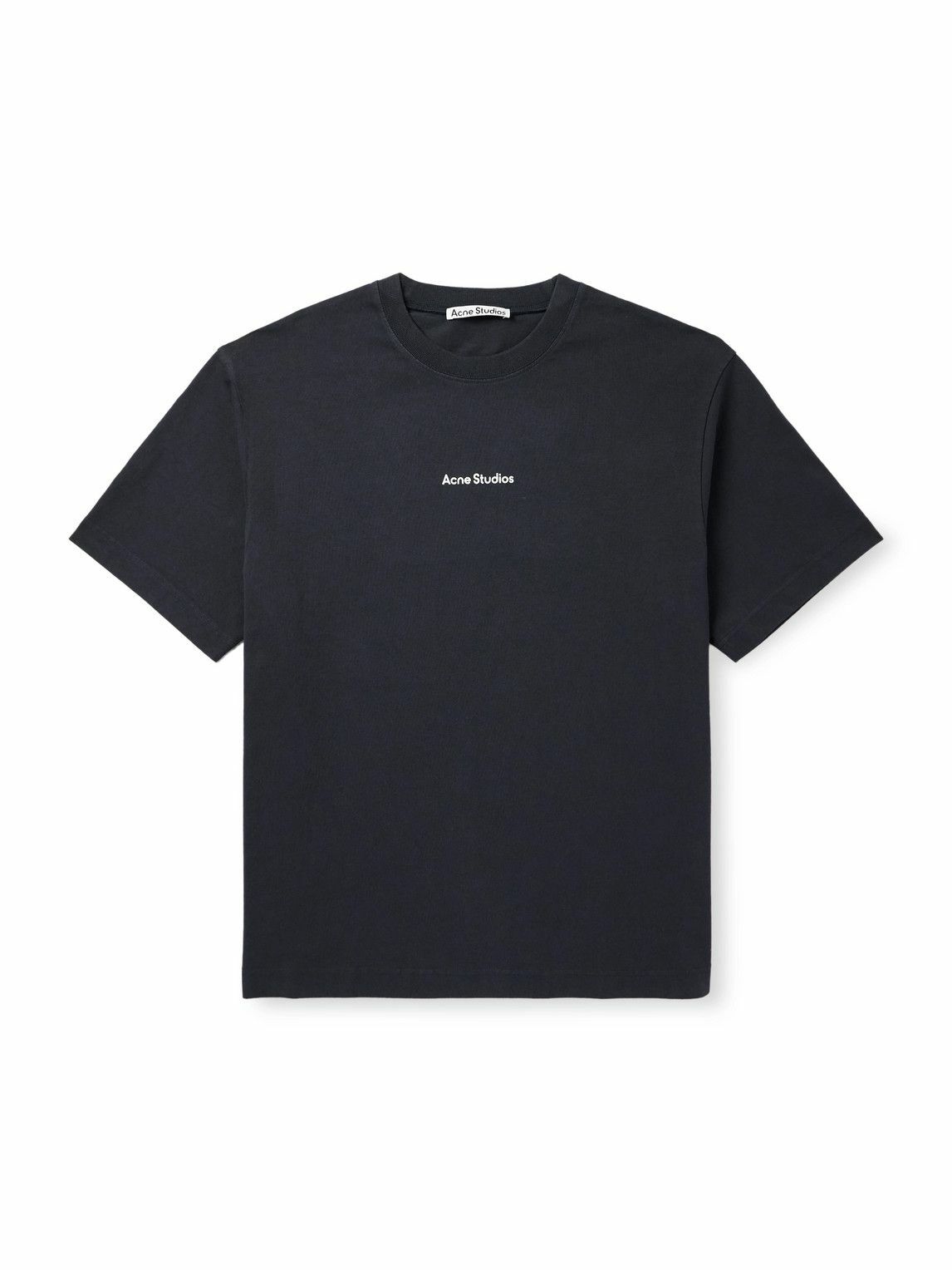 Acne Studios - Exford Logo-Flocked Cotton-Jersey T-Shirt
