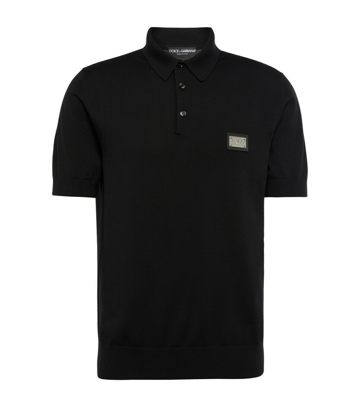 Dolce & Gabbana Black Cotton Polo Shirt