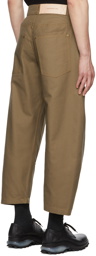 Sebastien Ami. Taupe Warped Carpenter Trousers