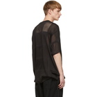 Y-3 Black Mesh Patchwork T-Shirt