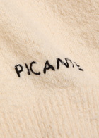 Picante Shaggy Logo-embroidered Cotton-blend Polo Jumper Ivory