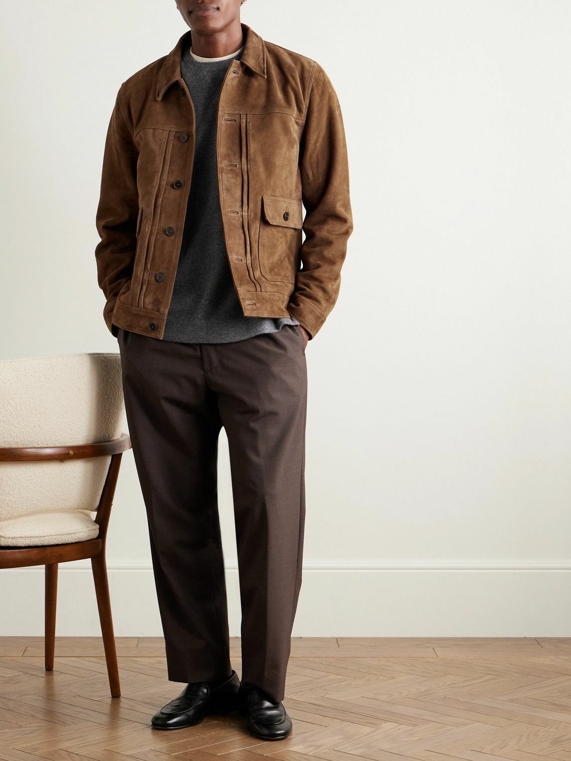 Officine Générale - Lazlo Suede Jacket - Brown