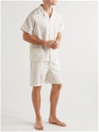 Cleverly Laundry - Camp-Collar Superfine Cotton Pyjama Shirt - White