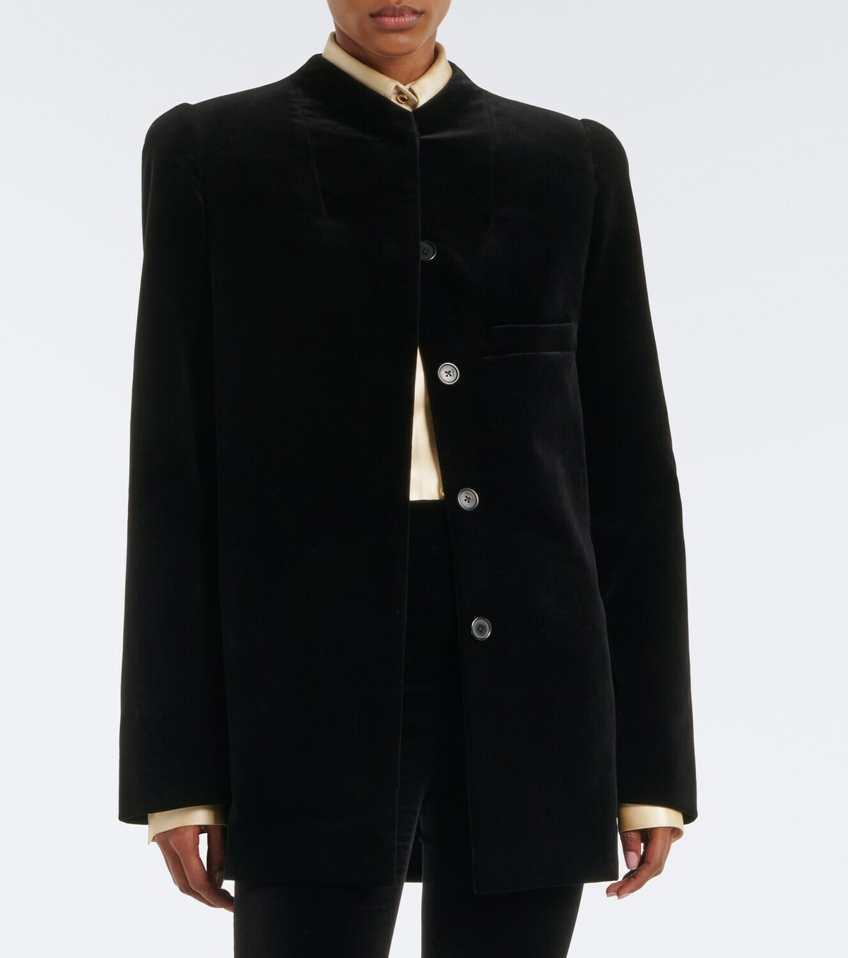 Khaite Sadie cotton velvet coat