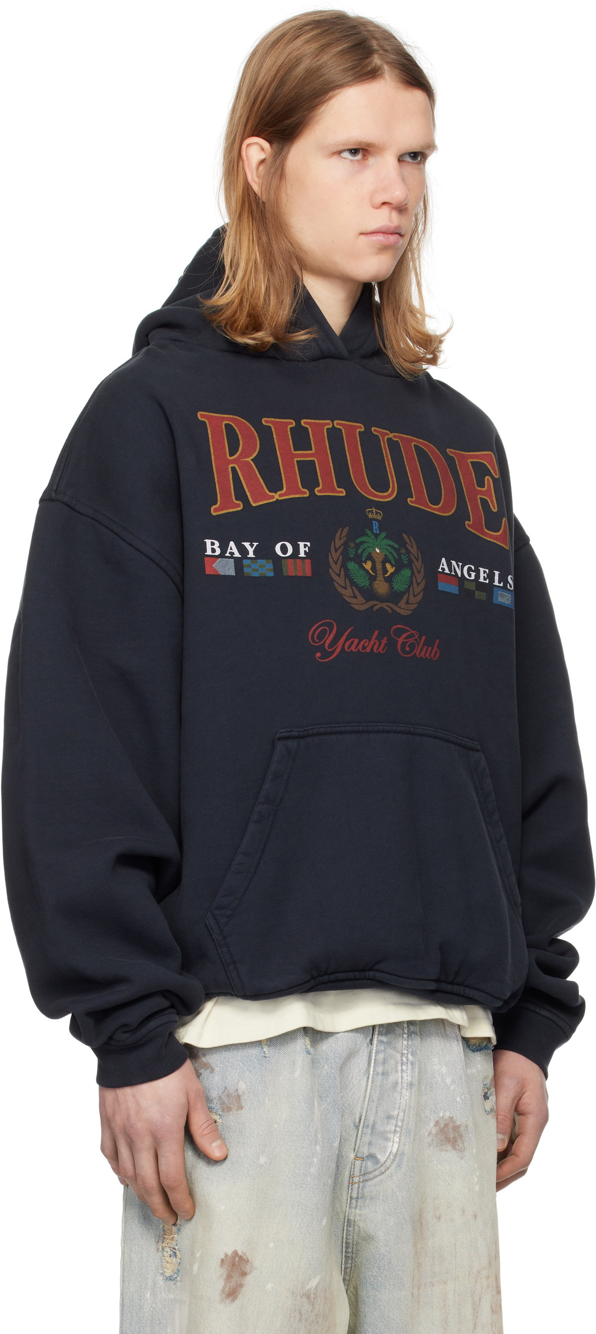 Rhude Black 'Bay Of Angels Yacht Club' Hoodie
