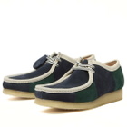 Clarks Originals Men's Patchwork Wallabee in Blue/Greenstripe