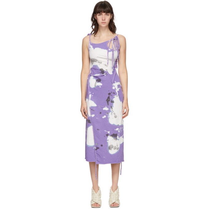 Photo: Ottolinger SSENSE Exclusive Purple and White Jersey Wrap Dress