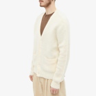 Checks Downtown Men's Solid Mohair Cardigan in Cream