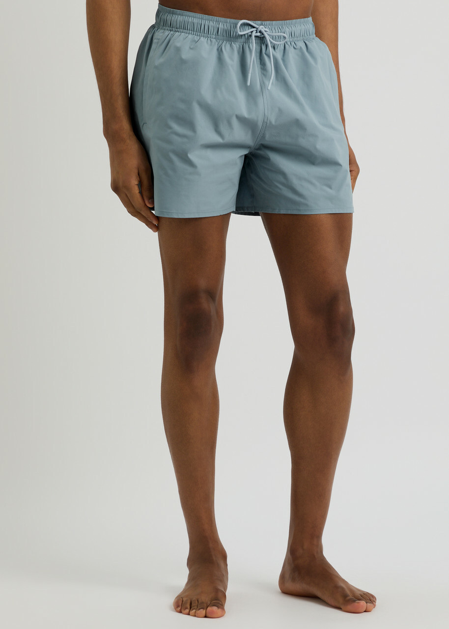 Emporio Armani Logo Shell Swim Shorts Light Blue