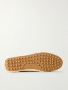 Tod's - Cassetta Leather-Trimmed Nubuck Sneakers - Neutrals