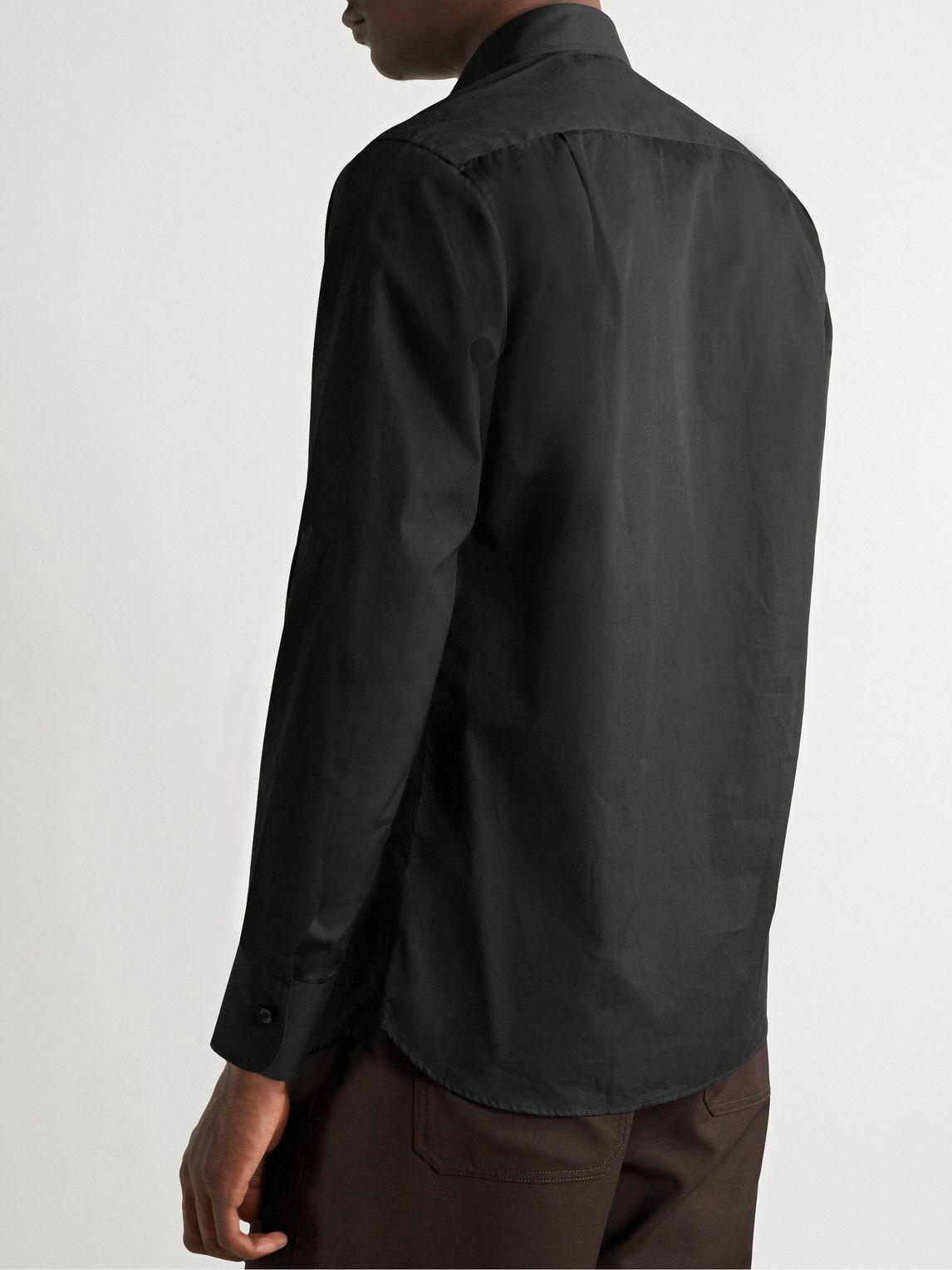 Sam Cotton Poplin Shirt in Black