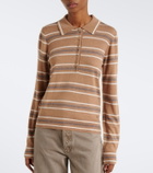 Varley Mayra striped polo sweater