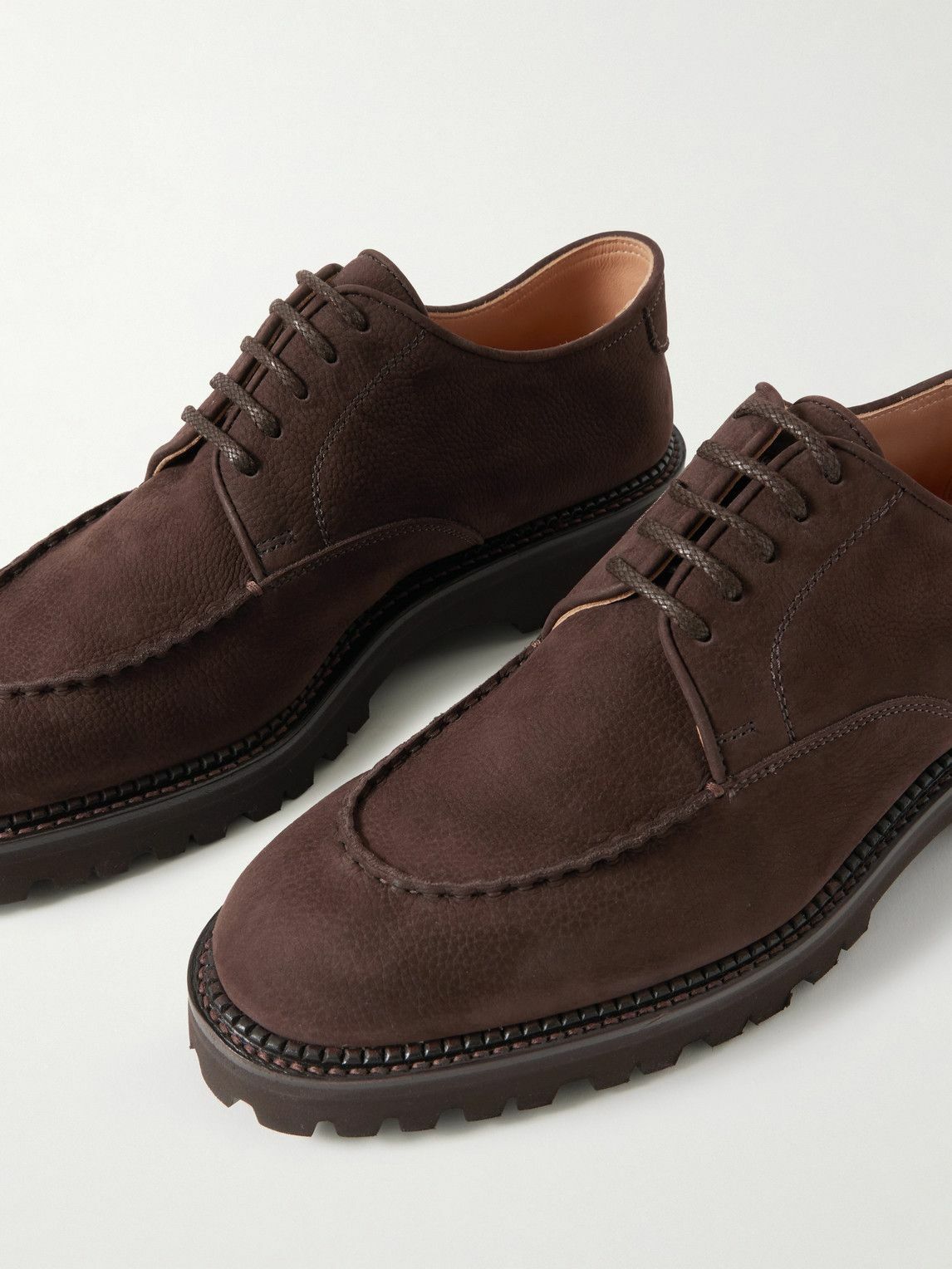 John Lobb - Land Rugged Nubuck Derby Shoes - Brown