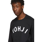 Y-3 Black Yohji Letters Long Sleeve T-Shirt