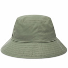 Acne Studios Brimmo Twill Logo Bucket Hat in Sage Green