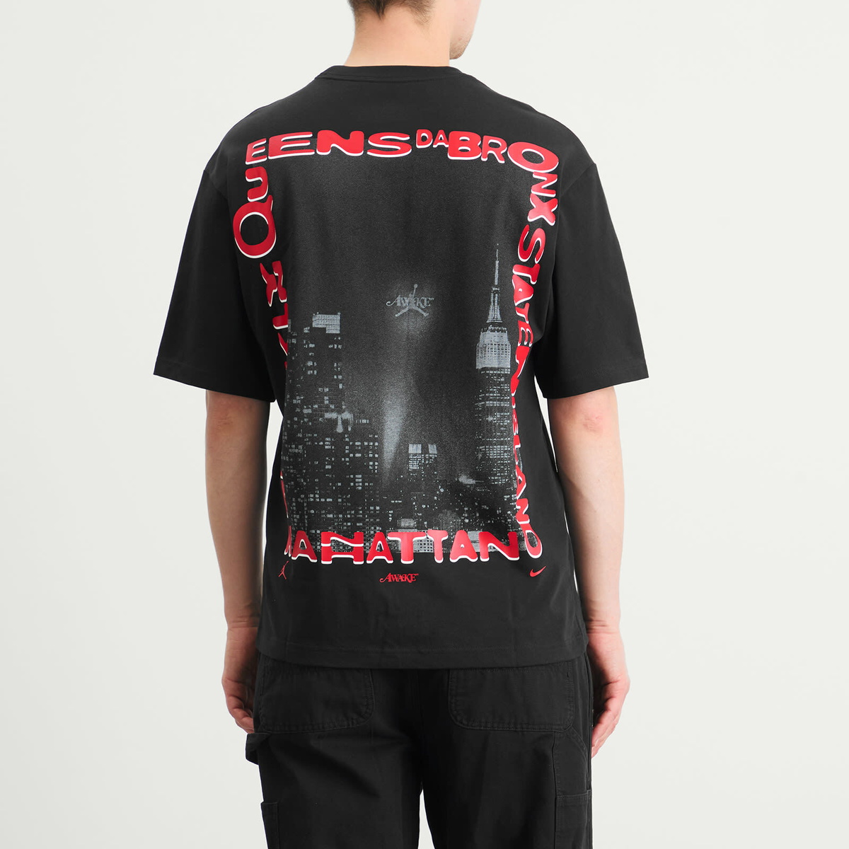 Air Jordan Men's x Awake T-Shirt in Black/White/University Red