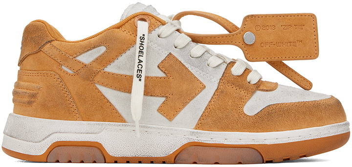 Photo: Off-White Orange & White Out Of Office Vintage Sneakers