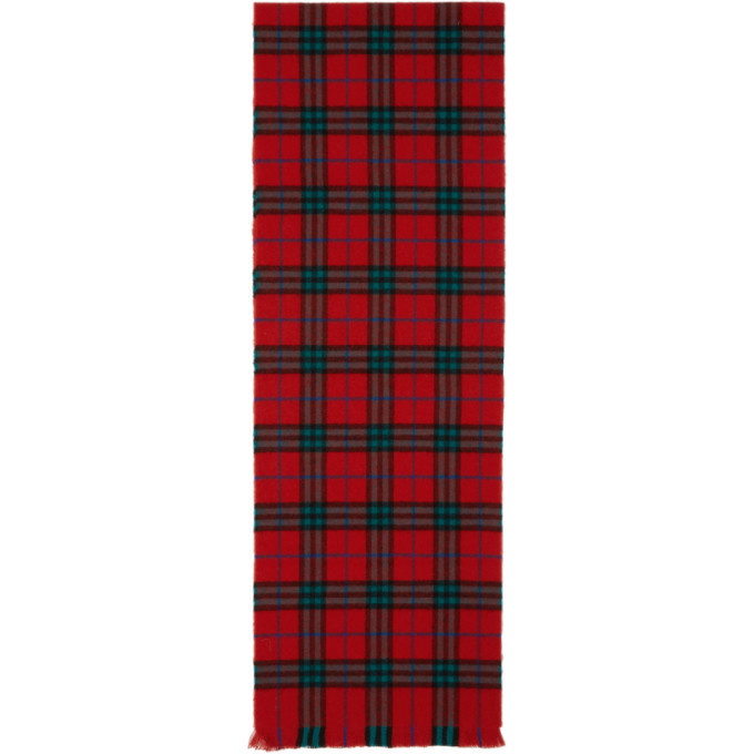Photo: Burberry Red Cashmere Vintage Icon Scarf