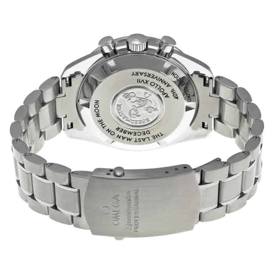 Omega Speedmaster Apollo XVII Silver Embossed Dial Mens Watch 311.30.42.30.99.002