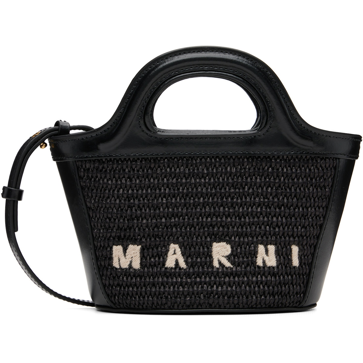 Marni Black Tropicalia Micro Tote