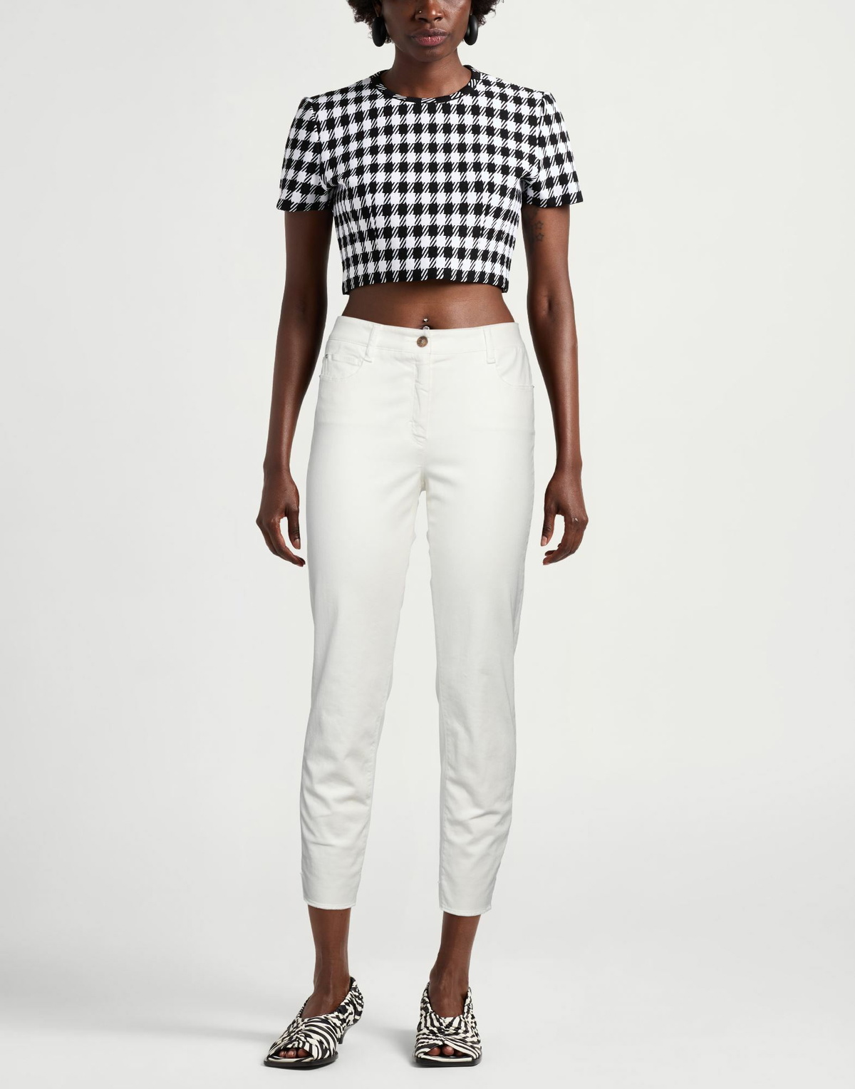 Peserico Womens Jeans in Off white